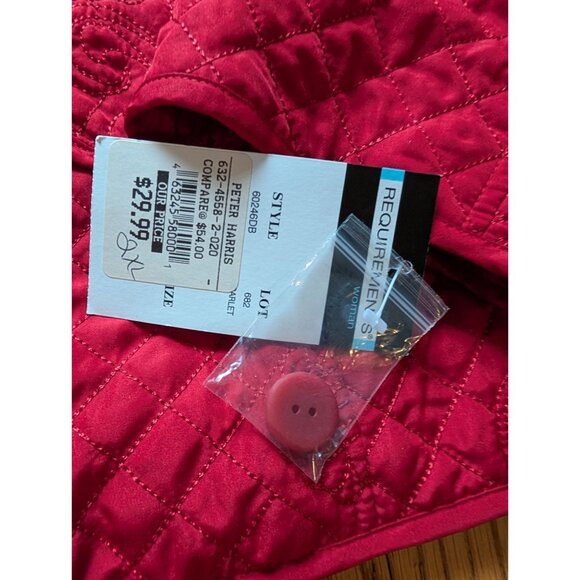 Requirements Womens Quilted Embroidered Jacket 2X Red Polyester NWT - Picture 5 of 8